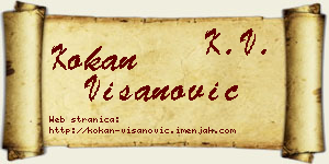 Kokan Višanović vizit kartica
